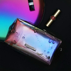 Waterproof Triangle Hologram Clutch Pouch Holographic PVC Iridescent Makeup Cosmetic Bag