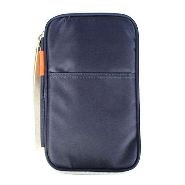 Zippered Passport/Travel Document Organizer Wallet with Wristlet and Bonus Drawstring Storage Bag