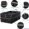 Collapsible Multi Compartment Car Trunk Organizer Foldable Car Seat Back Organizer Car Trunk Organizer Box