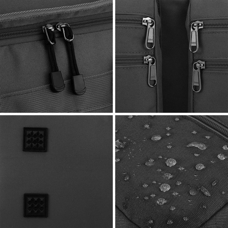 Black travel men duffle bag with shoe compartment