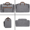 Mens Duffle Bag Travel Business Weekend Bag with Leather Trim
