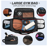 Waterproof Nylon Duffel Bag with Shoe Compartment Multi-functional Durable Toiletry Bag Gym Sports Bag