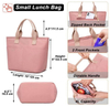 Premium Waterproof Freezable Meal Prep Thermal Insulation Handbag Women Kids Tote Insulated Cooler Lunch Bag for Picnic Travel
