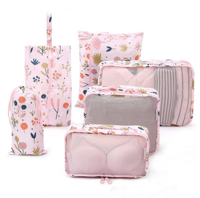 Custom Printing Quality Luggage Garment Travel Packaging Storage Bags Suitable Organizer Packing Cubes for Clothes Shoes