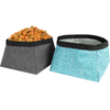 BSCI factory custom 2 pcs Collapsible Dog Travel Bowls Light Weight Foldable Dog Water Food Bowls for Pets Outdoor