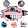 Woman girls outdoor weekend pink carryon handbag duffel tote bags sports travel bag sport with shoes compartment