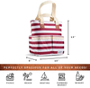 Wholesale Striped Reusable Foods Thermal Insulated Lunch Hand Bag Reasonable Price Wine Beer Tote Cooler Bag