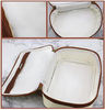 Wholesale Customized Reusable Cotton Shell Makeup Organizer Toiletry Pouch Canvas Cosmetic Bag with Zipper