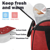 Large Zipper Open Waterproof Insulate Lunch Tote Bag With Shoulder Strap