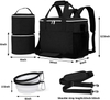 Pet supplies accessories storage essential kit travel bag for dog cat weekend tote pet travel bag with collapsible bowls