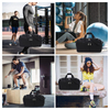 Factory custom designer travelling men women black fitness dancing carry on sports gym duffel bag plain sneaker duffle bag