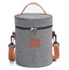 Round Shape Work Fitness Adult Lunch Box Bag High Quality Insulated Polyester Lunch Cooler Bag for Hot Food
