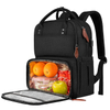 Durable Oxford Polyester Dual Deck Food Drink Lunch Carry Backpack With Insulated Cooler Compartment