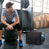 Wholesale custom logo unisex black sports excersie gym bag travel duffle bags men duffel bag with shoe compartment