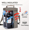 Custom Portable Travel Picnic Beach Park Leakproof Wine Insulated Carry Bag Wine Cooler Bag 2 Bottles