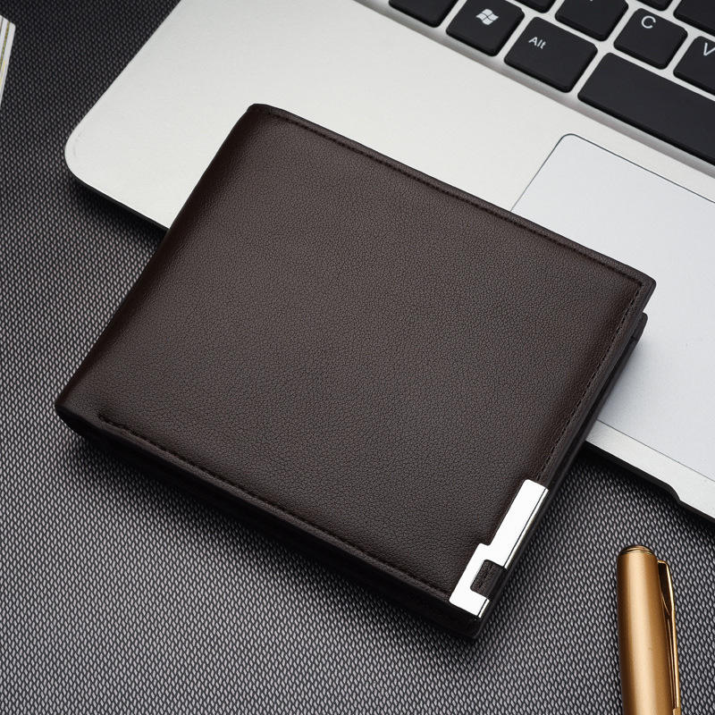 Slim Short Wallet leather for men with Coin Pocket Gift for Men Birthday