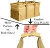 Heavy Duty Reusable Extra Large Collapsible Women Oversize Foldable Grocery Shopping Travel Beach Utility Tote Bag