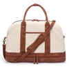 Custom Canvas Weekender Tote Bag for Women Canvas Overnight Weekend Bag Large Travel Bags with Shoes Compartment