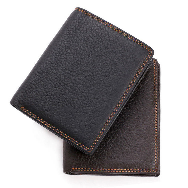 Travel lather wallet long purse for men slim credit card holder wallet leather