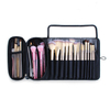 Custom Professional Black Cosmetic Makeup Brush Organizer Bag for Travel