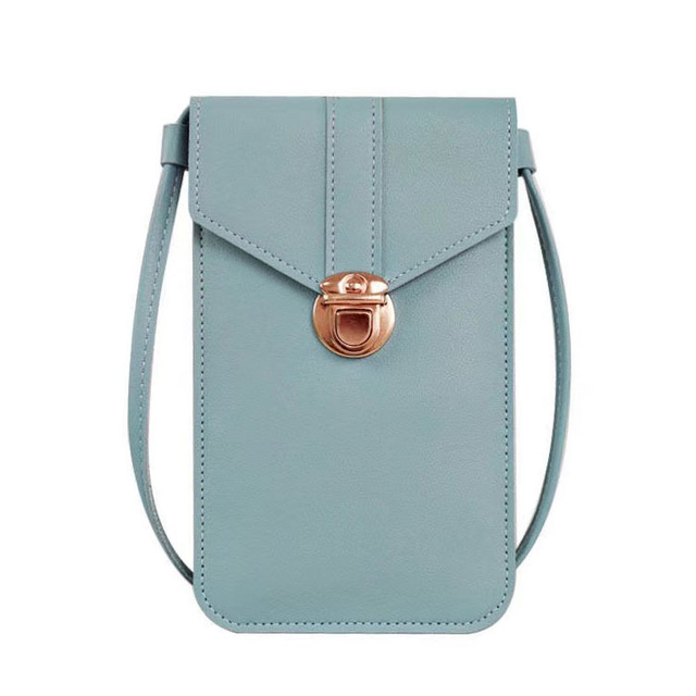 small leather crossbody phone bag mini pu shoulder bag lightweight cellphone wallet purse for women