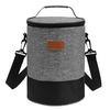 Portable Barrel Shape Insulated Cooler Lunch Bag, Custom Thermal Round Cooler Bag For Lunch Box For Picnic, Office