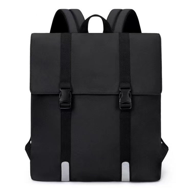 Custom Black Expandable Rolltop Backpack for Men Women Eco Recycled Pet Casual Travel Laptop Bags Waterproof School College Bags