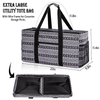 Custom Printing Women Sport Shopping Foldable Grocery Bags Extra Large Wireframe Utility Tote Bag with Pockets