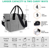 Gray Thermal Lunch Storage Organizer Insulated Food Bag Cooler Tote Bags Handbag With Handle For Outdoor Women Shopping