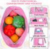 Outdoor Pink Insulated Lunch Bag Thermal Food Storage Organizer Cooler Tote Bags For Women With Handles