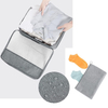 Gray waterproof 7 piece set lightweight suitcase luggage storage organizer compression packing cubes for travel