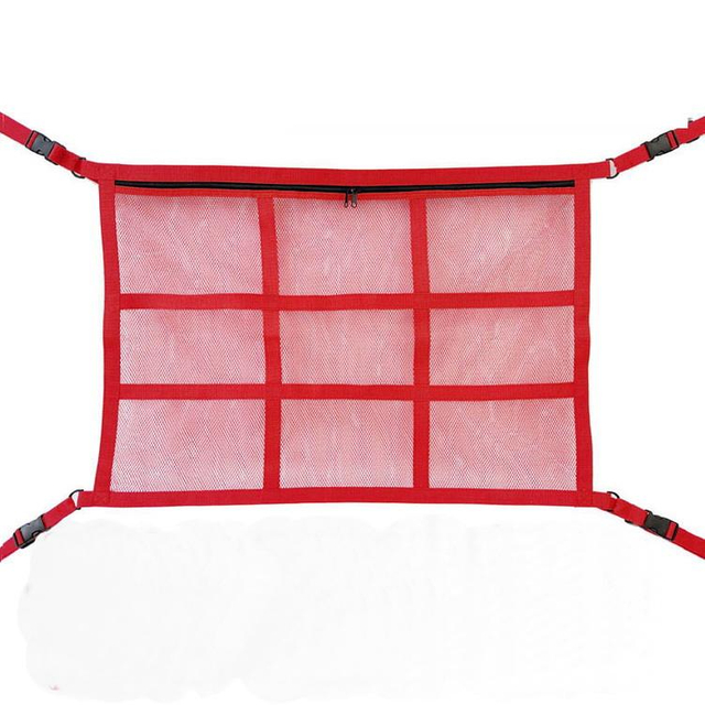 High Quality Rear Car Net for Trunk Ceiling Cargo Nets for SUV Truck Custom Mesh Organizer for Car Storage with Buckles