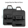 Multifunctional PU Leather Car Trunk Backseat Organizer for Travel Tissue Pocket Waterproof Laptop Backseat Hanging Organize