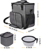 Airline approved travel pet bag kit dog food container storage organizer bag with multi-functional pockets