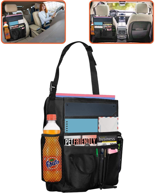 Durable Kick Mats Back Seat Protector Car Travel Accessories Storage Bag Car Back Seat Organizer for Kids