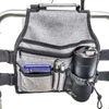 Portable walker storage bag wheelchair grocery side bag foldable accessory organizer pouch with cup holder