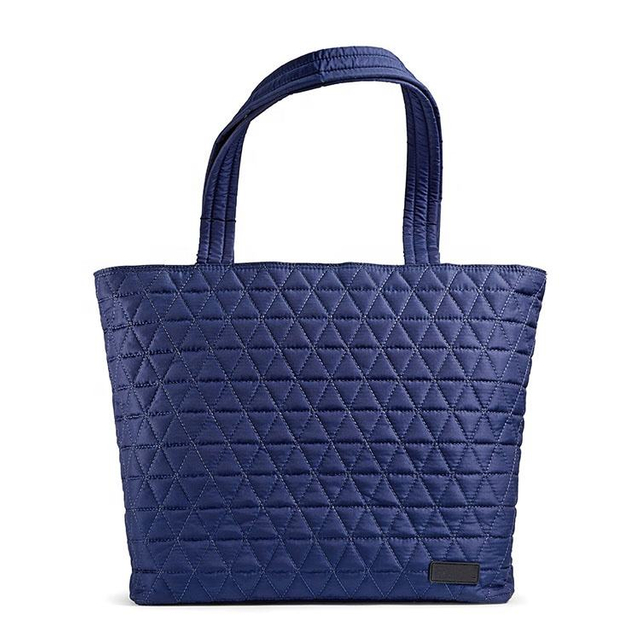 New Designer Polyester Shoulder Cotton Tote Handbags Lightweight Weekender Quilted Puffy Tote Bag for Women