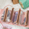 Large Capacity Detachable Mesh Roll Up Makeup Pouches Folding Organizer Travel Cosmetic Toiletry Bag