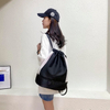 High Quality Polyester Custom Logo Drawstring Backpack Nylon Beach Bag with Shoe Pocket Resistant Gym Drawstring Backpacks