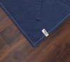 Cotton apron for women with pocket, blue organic cotton apron with adjustable neck strap