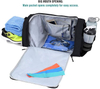 Black Gym Bags with Shoe Compartment Sports Multi Functional Duffle Bag Custom Logo