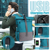 Water Resistant USB Rolled Up Backpack Laptop Bag with Anti Theft Pocket