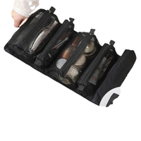 Portable Multifunction Roll Up Cosmetic Makeup Bag Folding Foldable Travel Cosmetic Bag