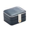 Square Embossed Logo Ring Earring Jewelry Boxes Organizer Small Portable Waterproof Travel Jewelry Box