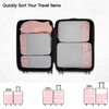 6pcs Compression Packing Cubes Travel Portable Waterproof Cloth Organizer For Suitcase Fashion Lady Packing Cubes