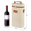 Custom Printing Insulated Padded Wine Bag Multi Function Wine Cooler Bag 2 Bottle Wine Tote Carrier Men Women For Camping