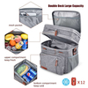 Leakproof Large Insulated Lunch Bags for Women Men Lunch Box Double Deck Soft Cooler Tote Bag