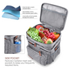 Leakproof Large Insulated Lunch Bags for Women Men Lunch Box Double Deck Soft Cooler Tote Bag