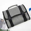 Custom Mens Foldable Travel Hanging Toiletry Bag High Quality Oxford Cosmetic Makeup Bag with Hanging Hook