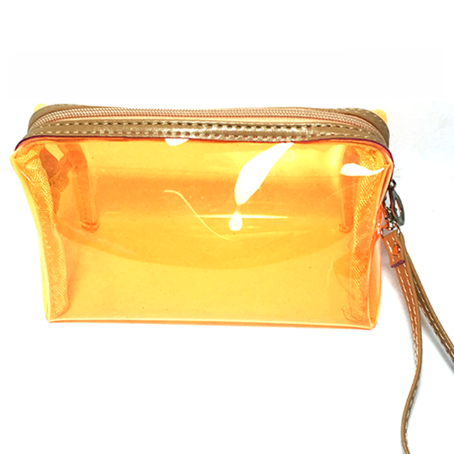 Luxury Gold Transparent Pvc Makeup Cosmetic Bags & Cases for Women